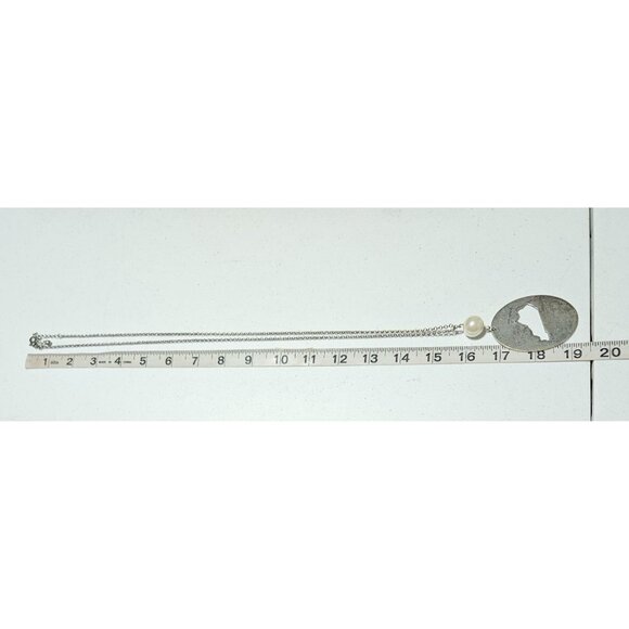 Kentucky State Cutout Pendant Necklace Faux Pearl Accent Fashion Jewelry Women - Picture 4 of 5